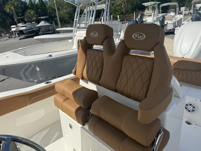 Slide: The Image of Luxurious seating in Key West 239 FSR boat, model 2026. - 11