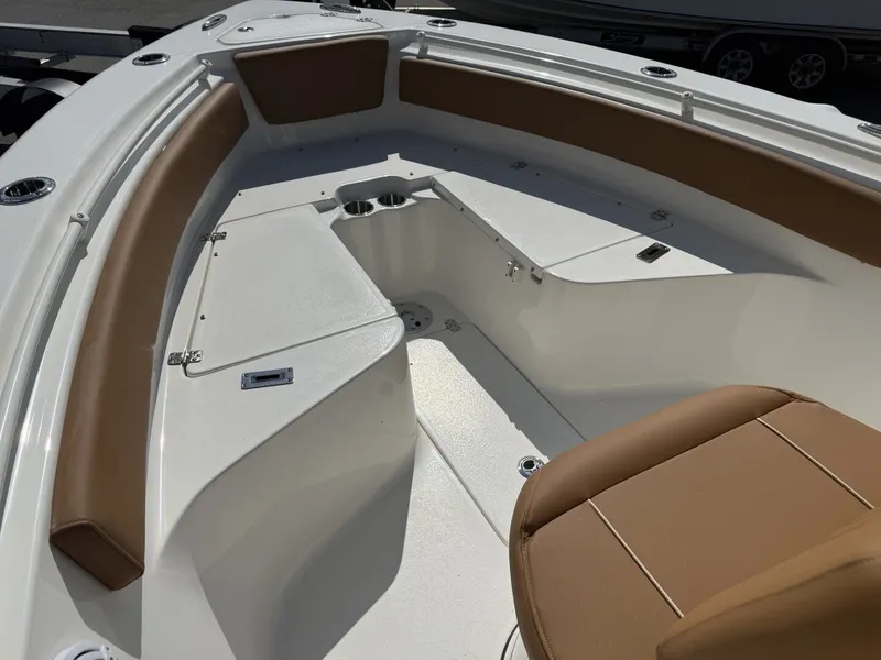 Slide: The Image of Interior view of Key West 239 FSR boat, model year 2026. - 19