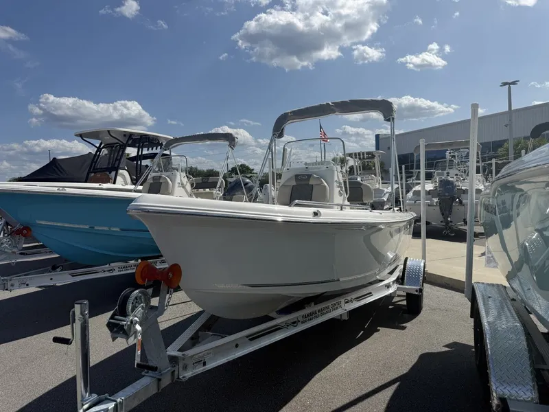 Slide: The Image of 2026 Key West 1720 Center Console boat on trailer outdoors. - 3