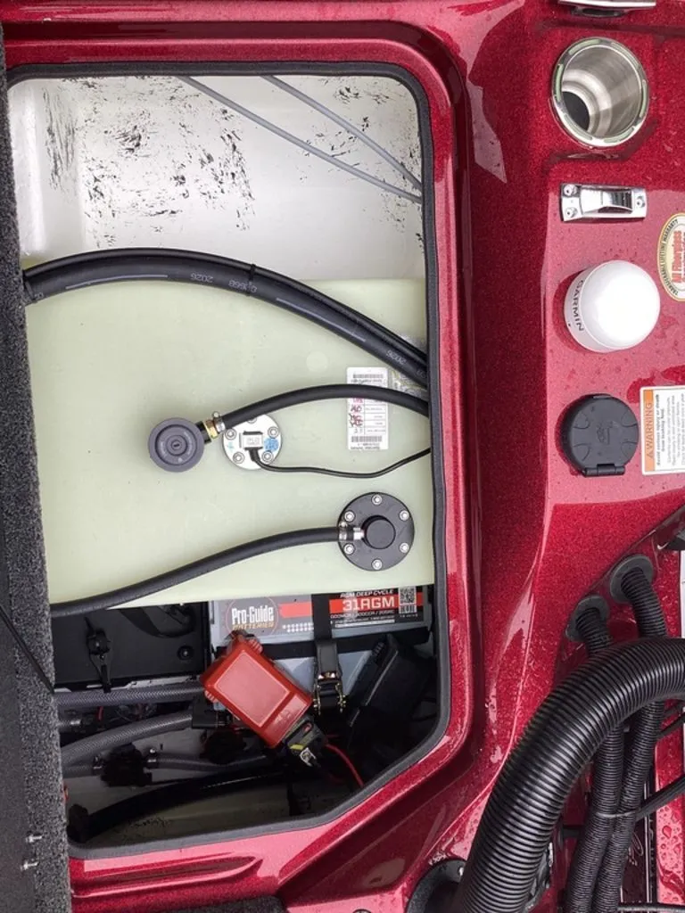 Slide: The Image of Interior view of 2026 Bass Cat Eyra SP boat engine. - 20