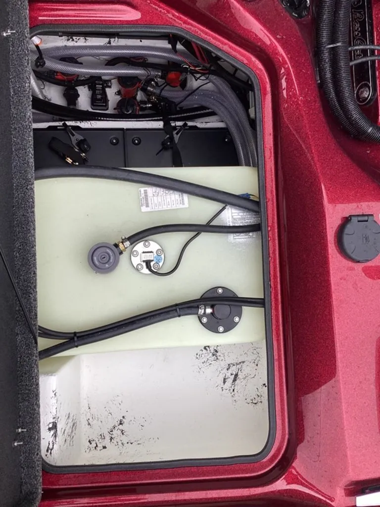 Slide: The Image of Interior view of Bass Cat Eyra SP 2026 boat tank. - 22