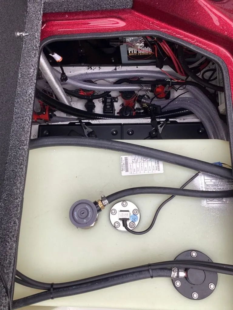 Slide: The Image of Interior view of Bass Cat Eyra SP 2026 boat engine. - 23
