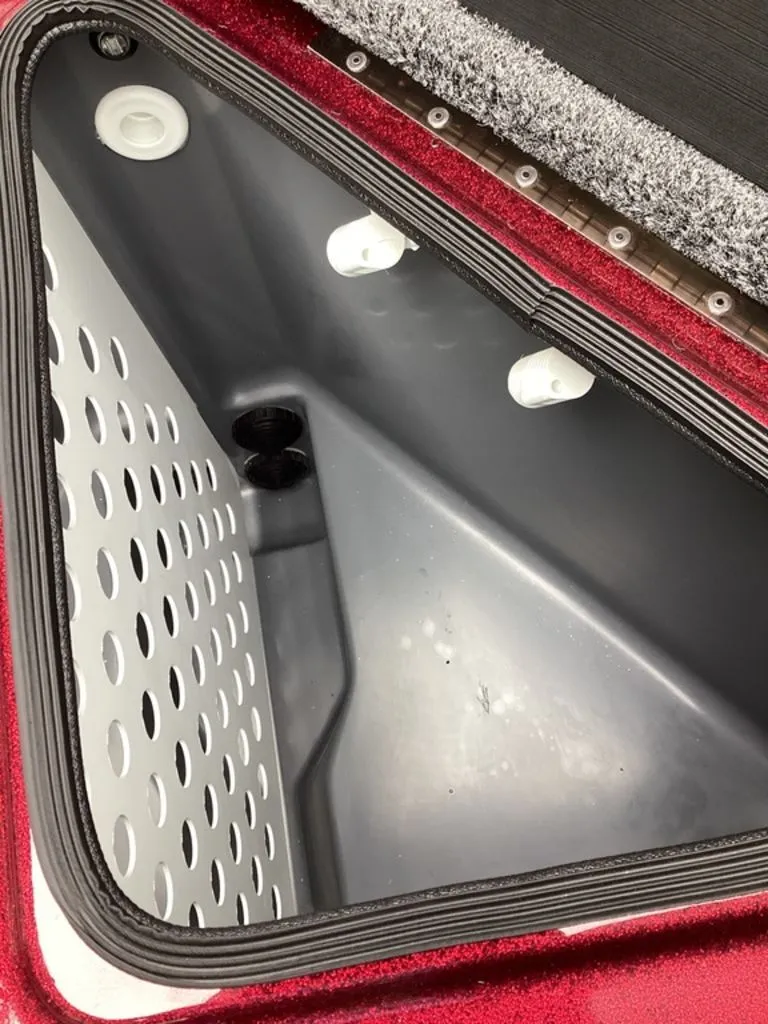 Slide: The Image of Interior view of Bass Cat Eyra SP 2026 boat compartment. - 27