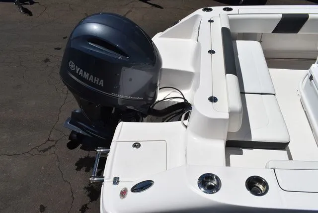 Slide: The Image of 2023 Robalo R202 Explorer with Yamaha outboard motor. - 10