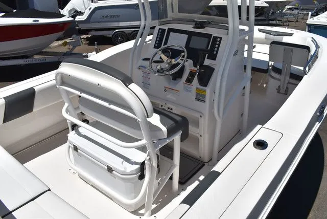 Slide: The Image of Interior view of 2023 Robalo R202 Explorer boat. - 14