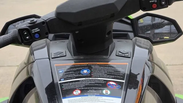 Slide: The Image of Yamaha WaveRunner VX1800B-WB 2021 cockpit view with controls and warning labels. - 12