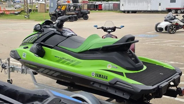 Slide: The Image of Green 2021 Yamaha WaveRunner VX1800B-WB parked on trailer. - 5