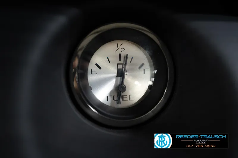 Slide: The Image of Fuel gauge of 2023 Bennington 23 LSR boat, showing near empty. - 43