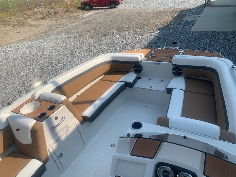 Slide: The Image of Interior of 2024 Starcraft SVX 191 OB boat with seating area. - 10