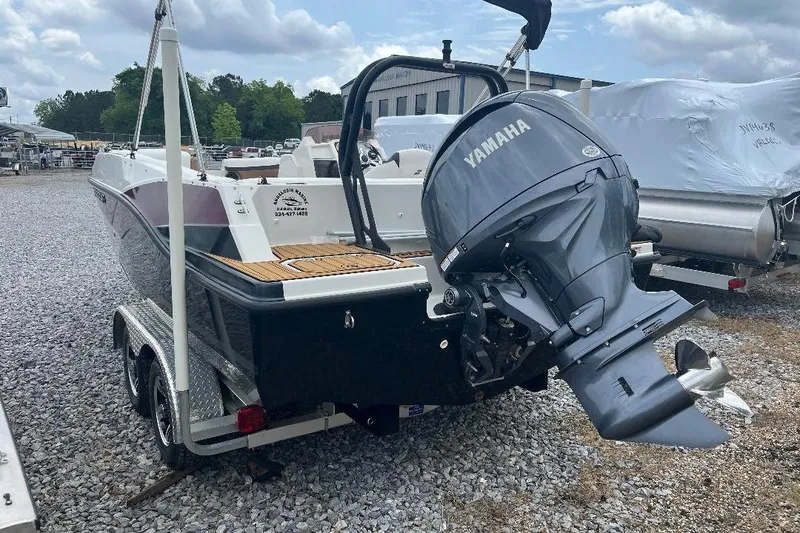 Slide: The Image of 2024 Starcraft SVX 191 OB boat with Yamaha outboard motor on trailer. - 3