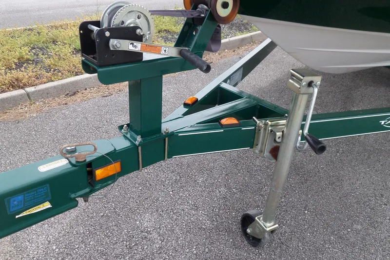 Slide: The Image of Trailer hitch and winch of a 2005 Tahoe Q4 Sport boat trailer. - 3