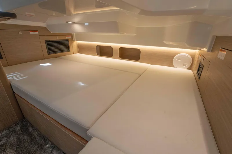 Slide: The Image of Luxurious cabin interior of 2024 Jeanneau Leader 9.0 WA Series 2 boat. - 47