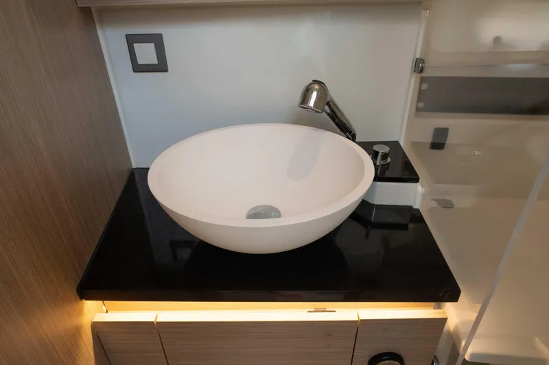 Slide: The Image of Modern bathroom sink in 2024 Jeanneau Leader 9.0 WA Series 2 yacht. - 49
