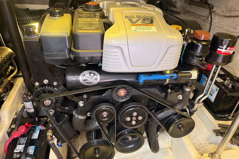 Slide: The Image of Engine of 2014 Formula 37 Performance Cruiser with Big Block V8 configuration. - 45