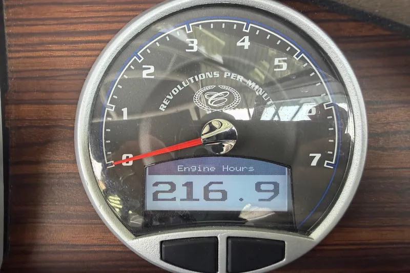 Slide: The Image of Tachometer of 2013 Cobalt A25 showing 216.9 engine hours. - 42
