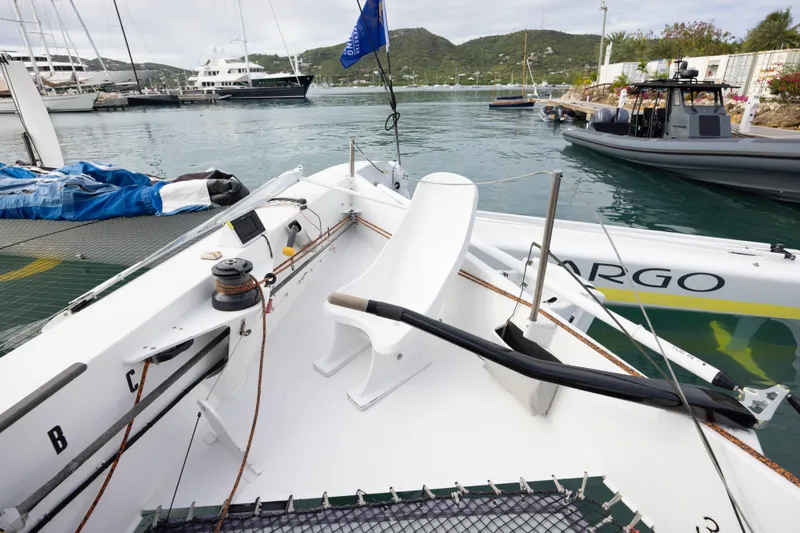 Slide: The Image of Sailing yacht MOD 70 by CDK Technologies, docked in a marina, 2012 model. - 13