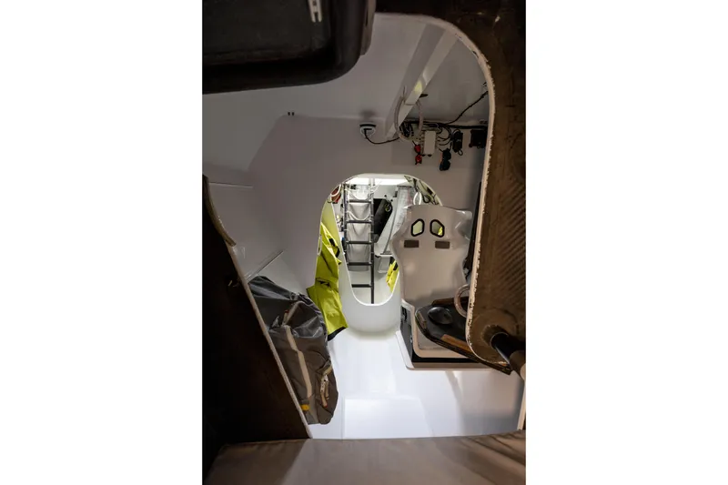 Slide: The Image of Interior of 2012 CDK Technologies MOD 70 yacht, featuring sleek design and equipment. - 42