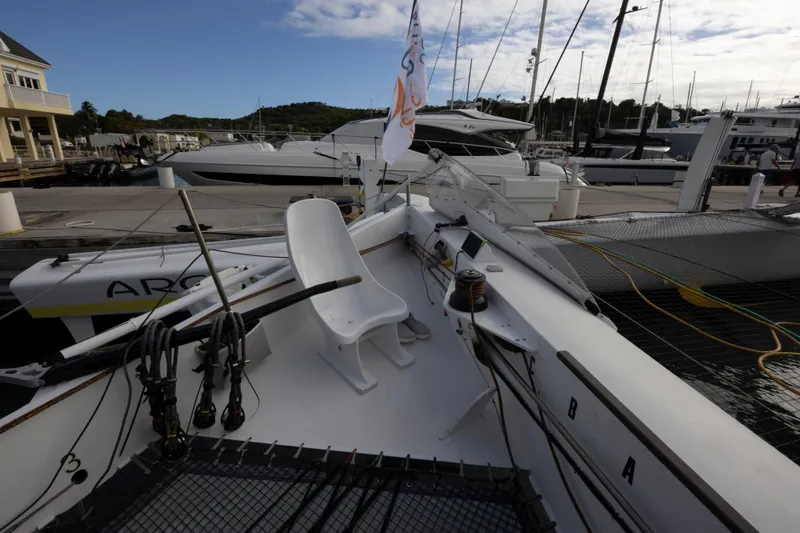 Slide: The Image of Sailing yacht CDK Technologies MOD 70, 2012, docked at marina with clear sky. - 51