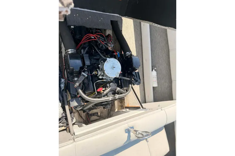 Slide: The Image of 1984 Century Resorter engine compartment with visible wiring and components. - 10