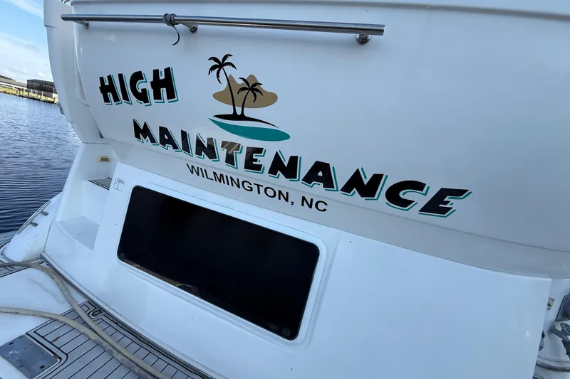 Slide: The Image of 2002 Cruisers Yachts 4450 Express Motoryacht named "High Maintenance" in Wilmington, NC. - 13