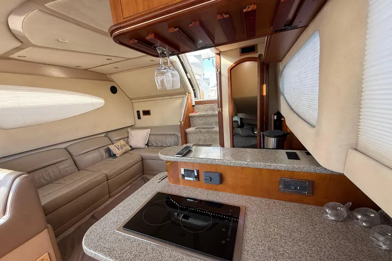 Slide: The Image of Luxurious interior of 2002 Cruisers Yachts 4450 Express Motoryacht with modern amenities. - 54
