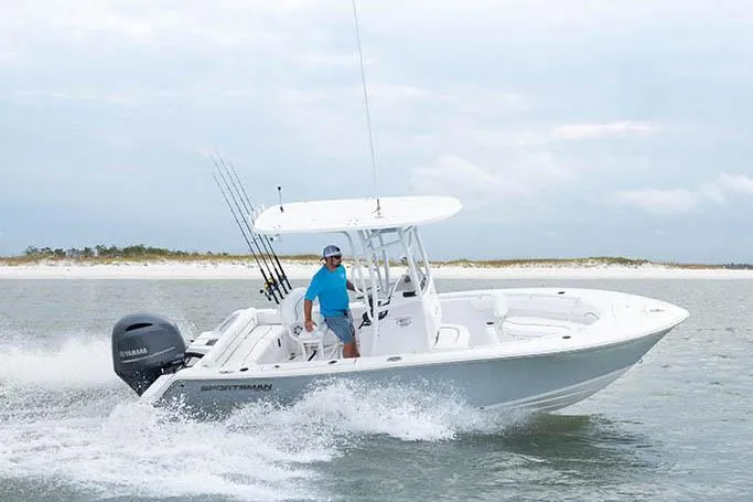 Slide: The Image of Manufacturer Provided Image: 2022 Sportsman Heritage 211 Center Console boat cruising on water. - 40