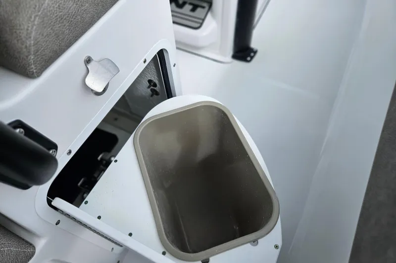 Slide: The Image of Storage compartment on 2026 Sea Hunt Ultra 245 SE boat interior. - 14