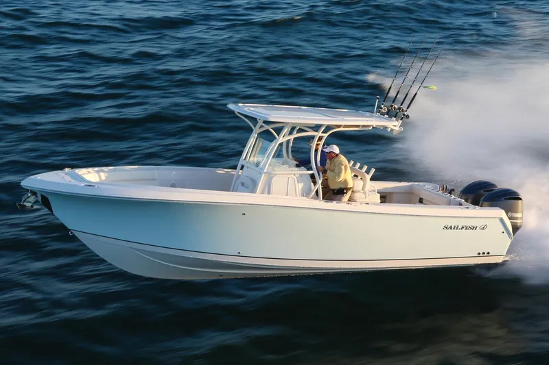 Slide: The Image of Manufacturer Provided Image: 2016 Sailfish 290 CC boat cruising on open water. - 26