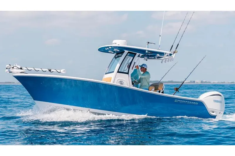Slide: The Image of Manufacturer Provided Image: 2025 Sportsman Open 212 Center Console boat cruising on open water. - 20