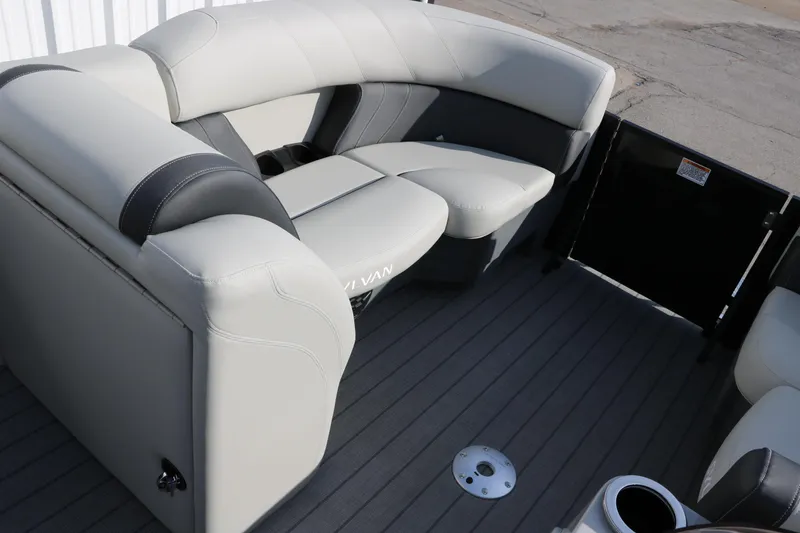 Slide: The Image of Luxurious seating on 2026 Sylvan Mirage 820 CLZ DH Premium Pontoon boat. - 21