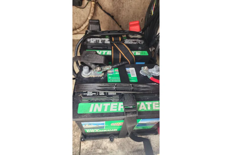 Slide: The Image of Interstate marine battery in a 2006 Mako 216 Dual Console boat. - 15