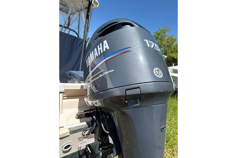 Slide: The Image of Yamaha 175 outboard motor on a 2002 Grady-White Adventure 208 boat. - 3