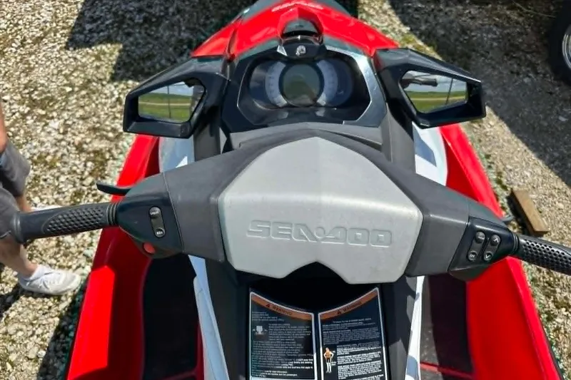 Slide: The Image of 2012 Sea-Doo GTI SE 130 dashboard with handlebars and control panel. - 3