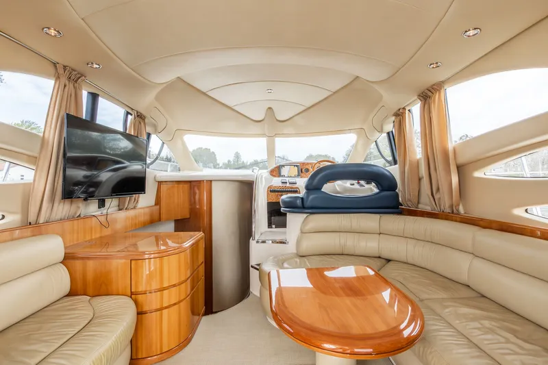 Slide: The Image of Luxurious interior of 2004 Azimut 39 Flybridge yacht. - 39