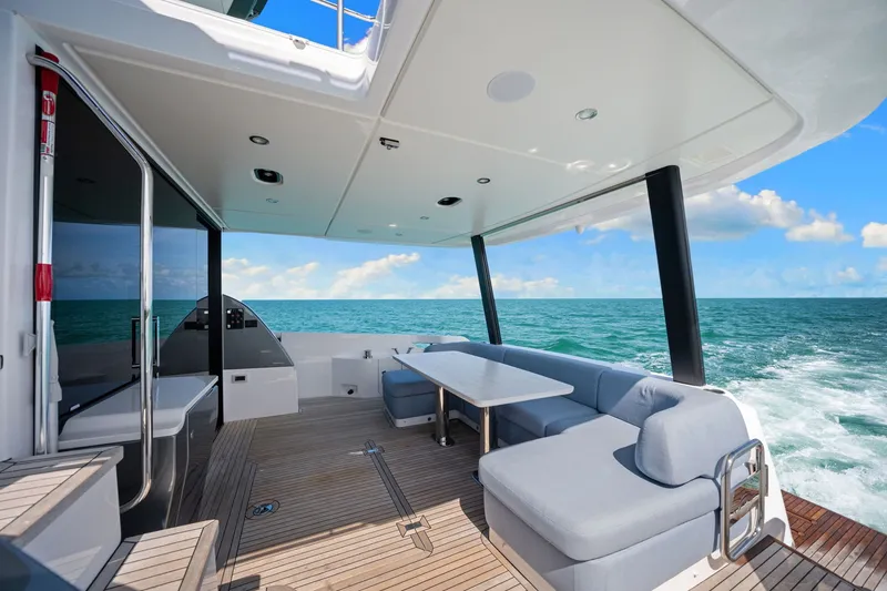 Slide: The Image of Luxury yacht Azimut 68 from 2025 on open sea. - 54