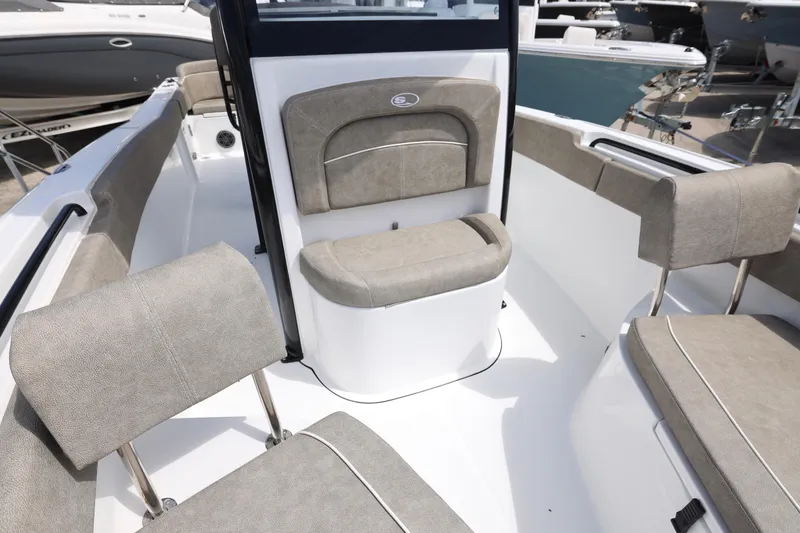 Slide: The Image of Interior storage compartment of 2026 Sea Hunt Ultra 239 SE boat. - 16