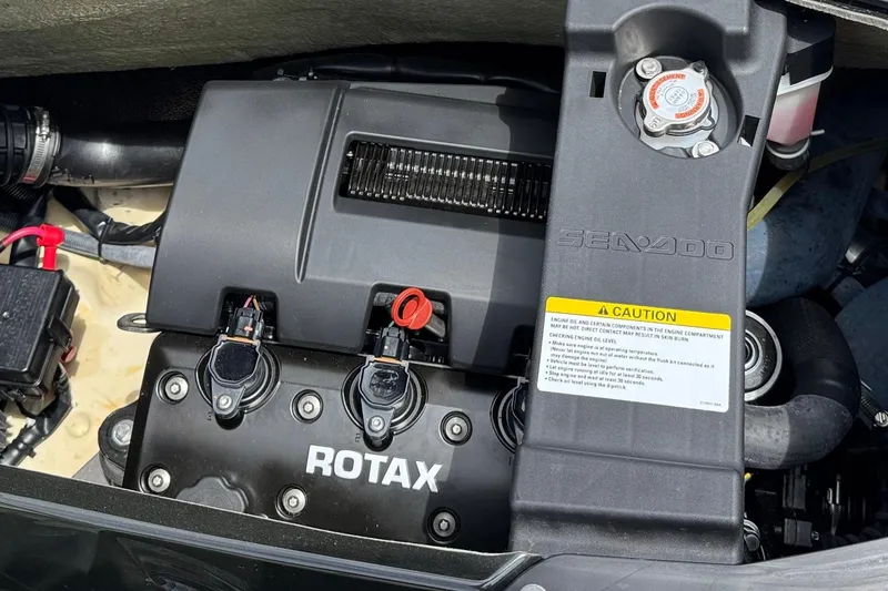 Slide: The Image of 2017 Sea-Doo GTX Limited 300 engine with Rotax branding. - 11