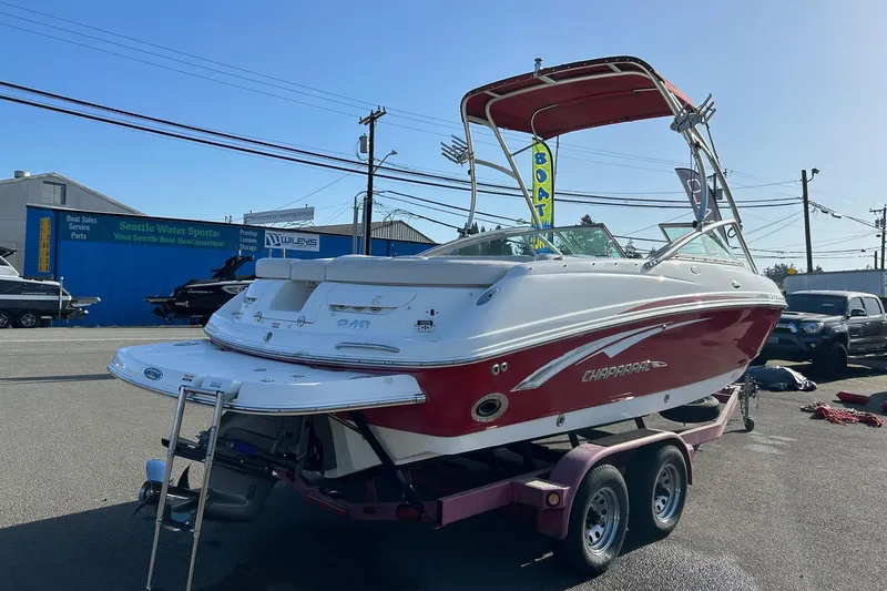 Slide: The Image of 2007 Chaparral 246 SSi boat on trailer at Seattle Water Sports dealership. - 2