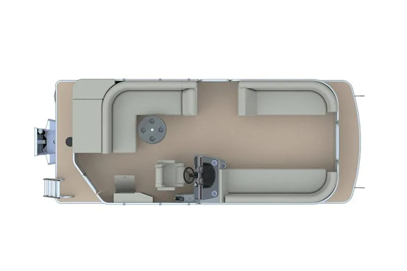 Slide: The Image of Manufacturer Provided Image: Top view of 2022 Godfrey Sweetwater 2286 C pontoon boat layout. - 19