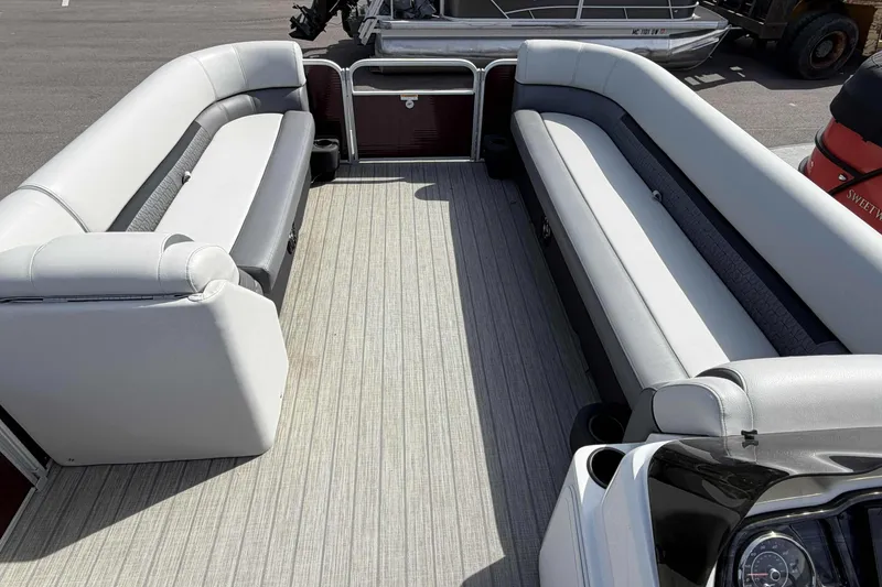 Slide: The Image of Interior of 2022 Godfrey Sweetwater 2286 C pontoon boat with spacious seating. - 8
