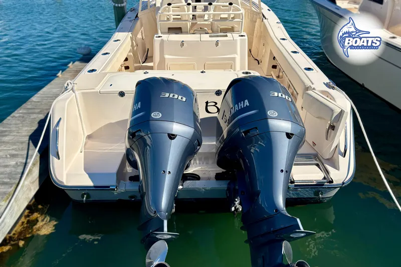 Slide: The Image of Manufacturer Provided Image: 2021 Grady-White Canyon 306 boat with foldable seating and twin 300 engines. - 17