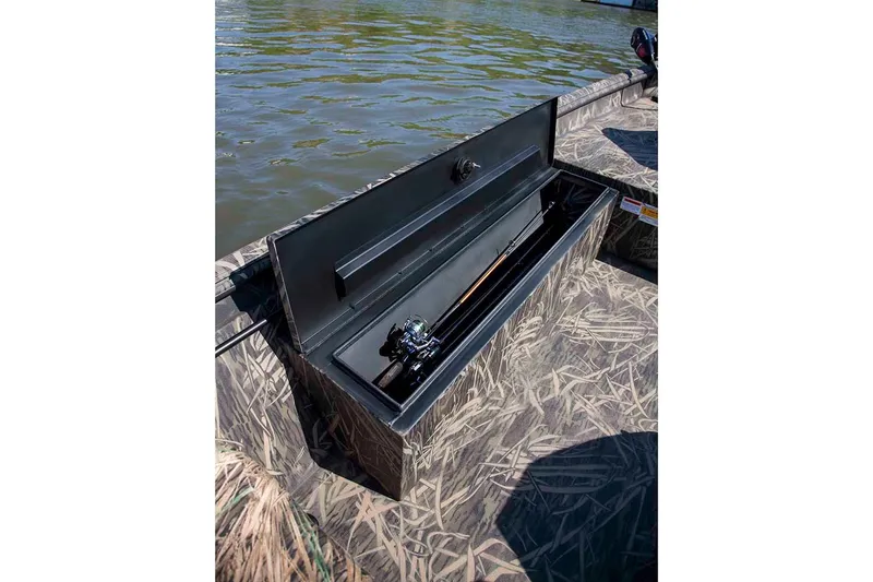 Slide: The Image of Manufacturer Provided Image: 2021 Crestliner 1760 Retriever SC boat with open storage compartment. - 24
