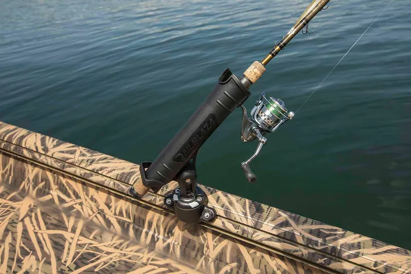 Slide: The Image of Manufacturer Provided Image: Fishing rod holder on 2021 Crestliner 1760 Retriever SC boat. - 26