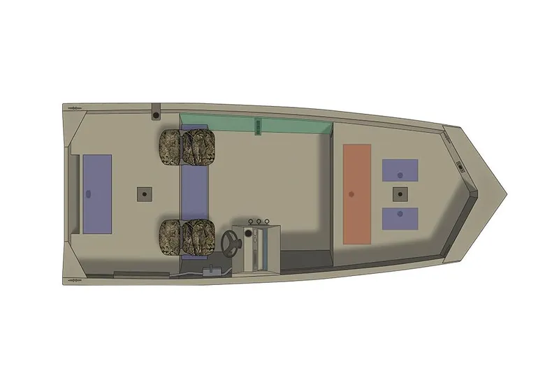Slide: The Image of Manufacturer Provided Image: Top view of 2021 Crestliner 1760 Retriever SC boat layout. - 27