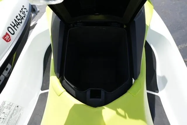 Slide: The Image of 2017 Sea-Doo GTI storage compartment, open view, showcasing spacious interior design. - 12