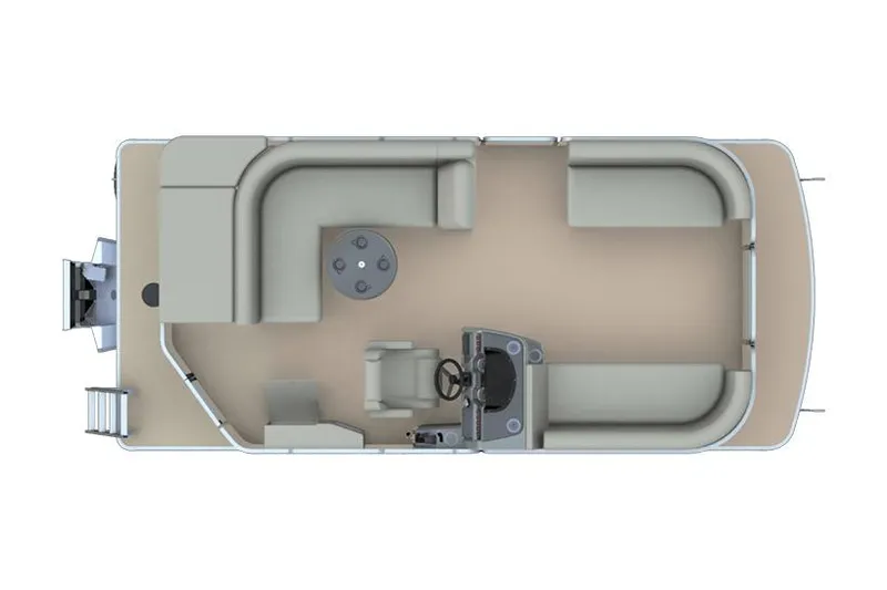 Slide: The Image of Manufacturer Provided Image: Top view of 2022 Godfrey Sweetwater 2086 C pontoon boat layout. - 24
