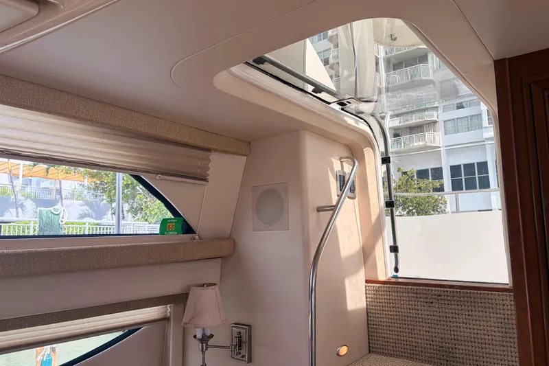Slide: The Image of Interior view of 2005 Meridian 368 Motoryacht with window and railing detail. - 4