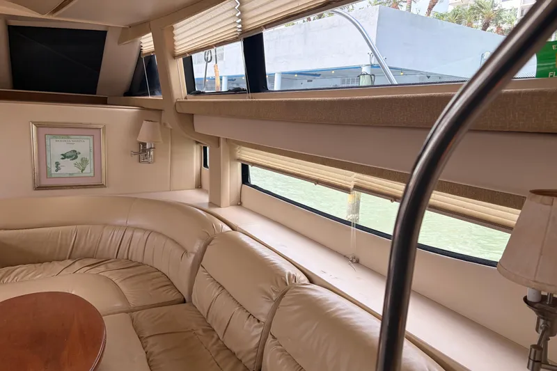 Slide: The Image of Luxurious interior of 2005 Meridian 368 Motoryacht with leather seating and large windows. - 7