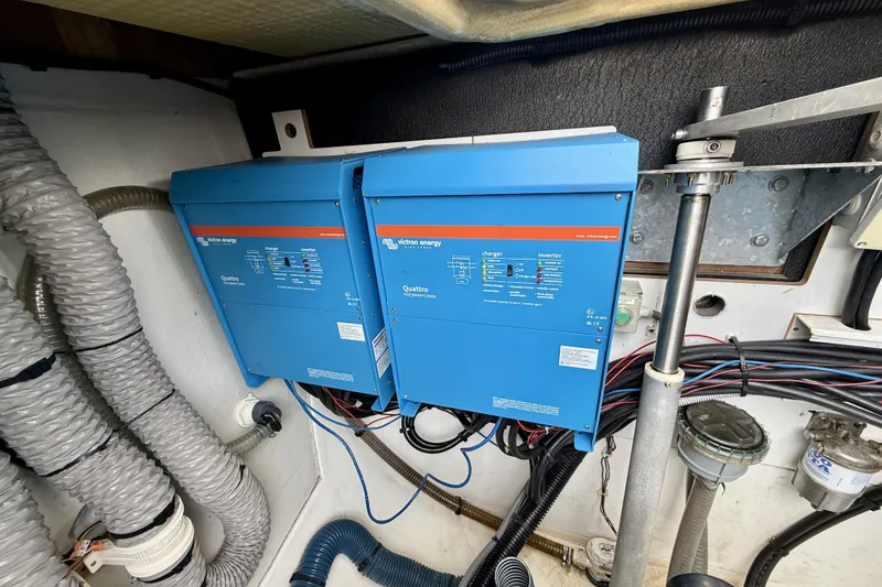 Slide: The Image of Electrical system with Victron Energy inverters on 2018 Fountaine Pajot Saona 47 yacht. - 67