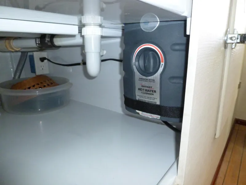 Slide: The Image of Under-sink hot water dispenser in 1949 Rybovich Sport Fish boat. - 36